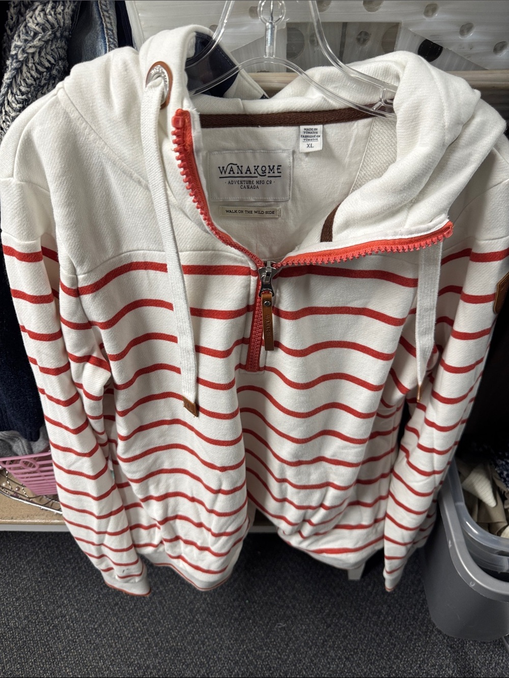 Wanakome striped sweatshirt xl // 092661